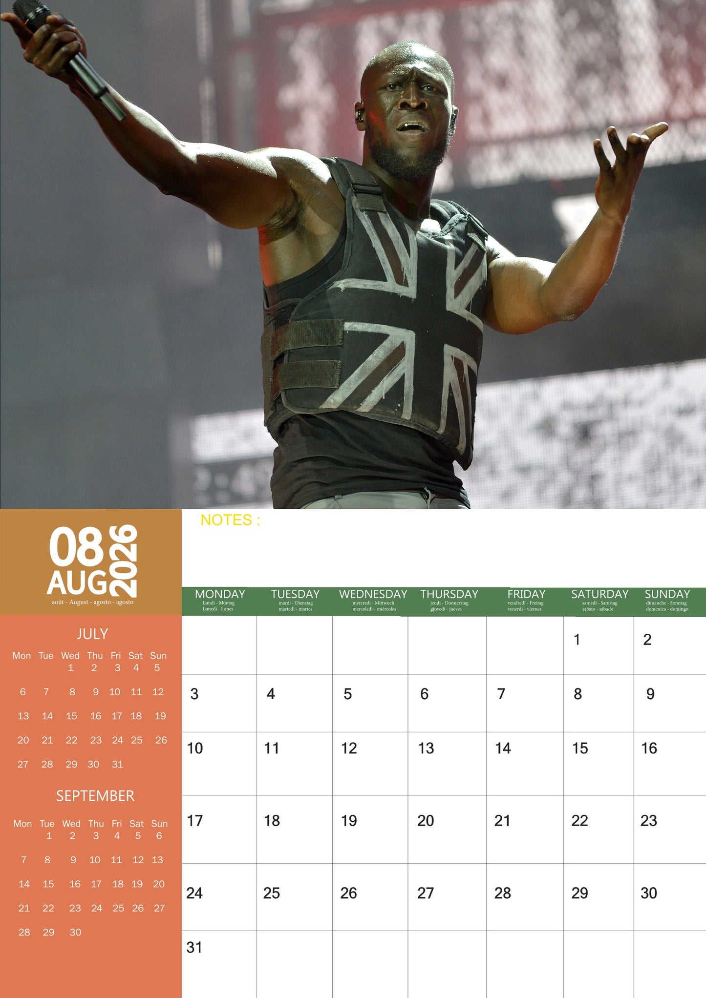 Stormzy Music Calendar 2026 – M-PRA Range