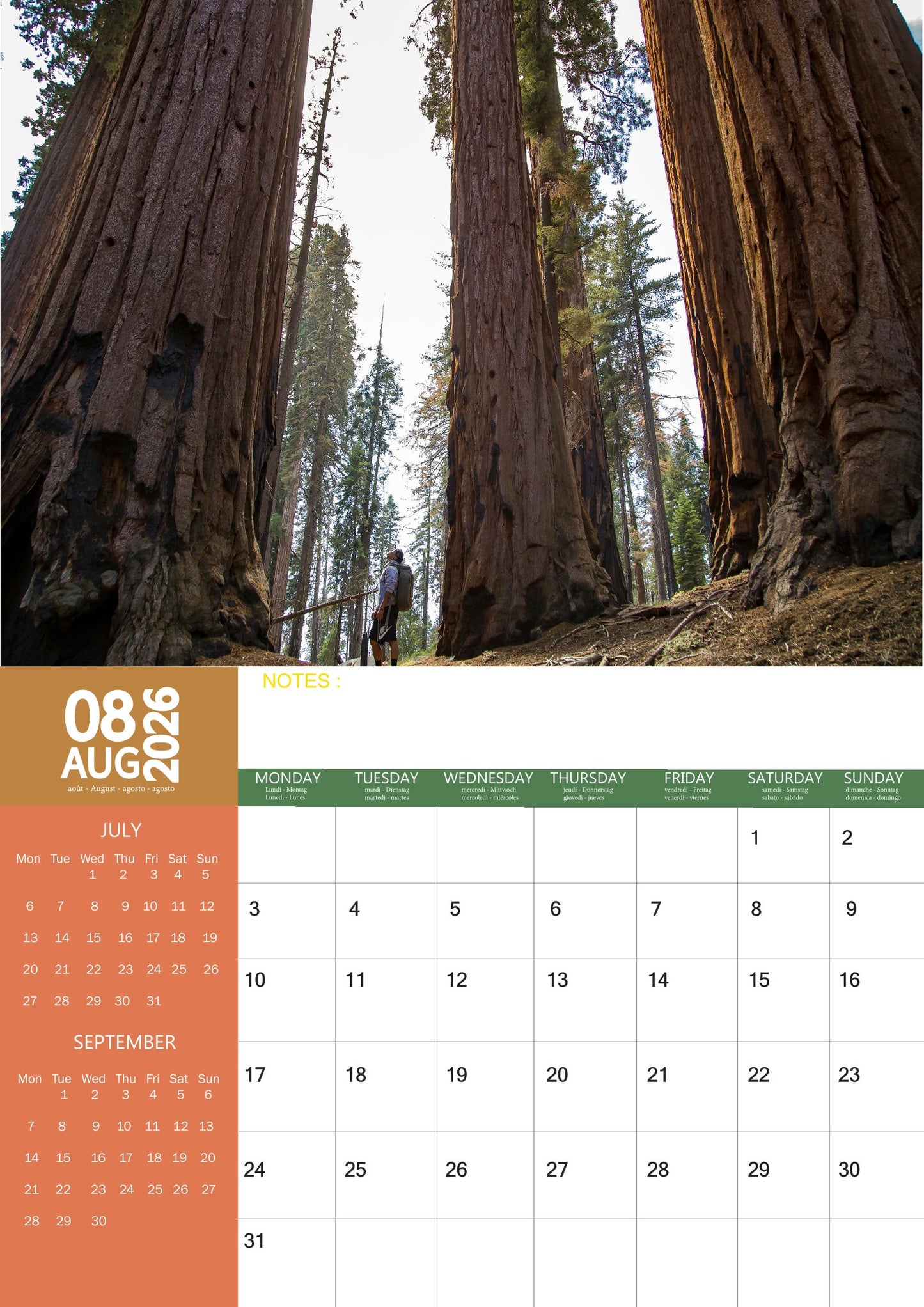 National Park Natural Calendar 2026 – M-PRA Range
