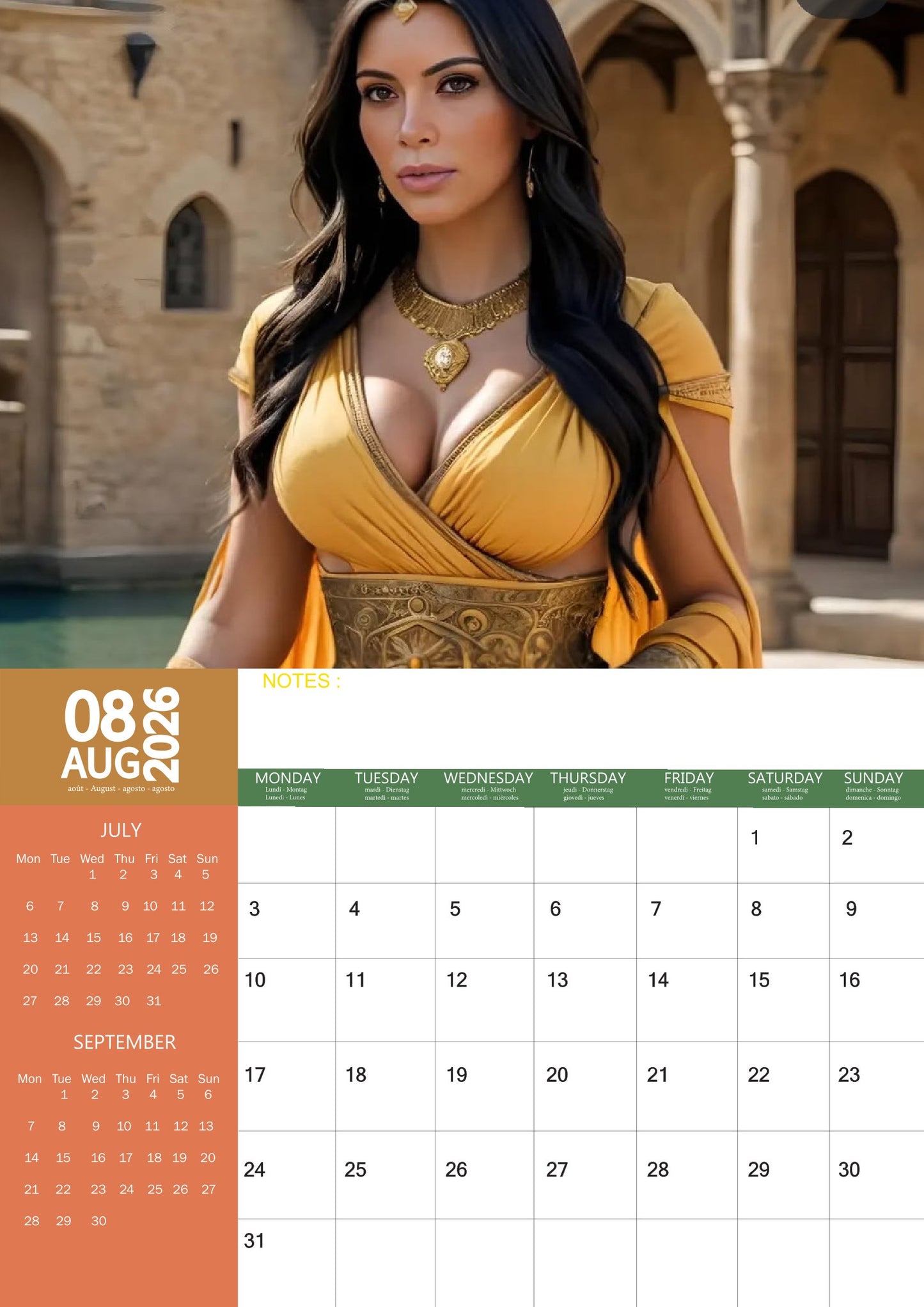 Kim Kardashian Celebrity Calendar 2026 – M-PRA Range
