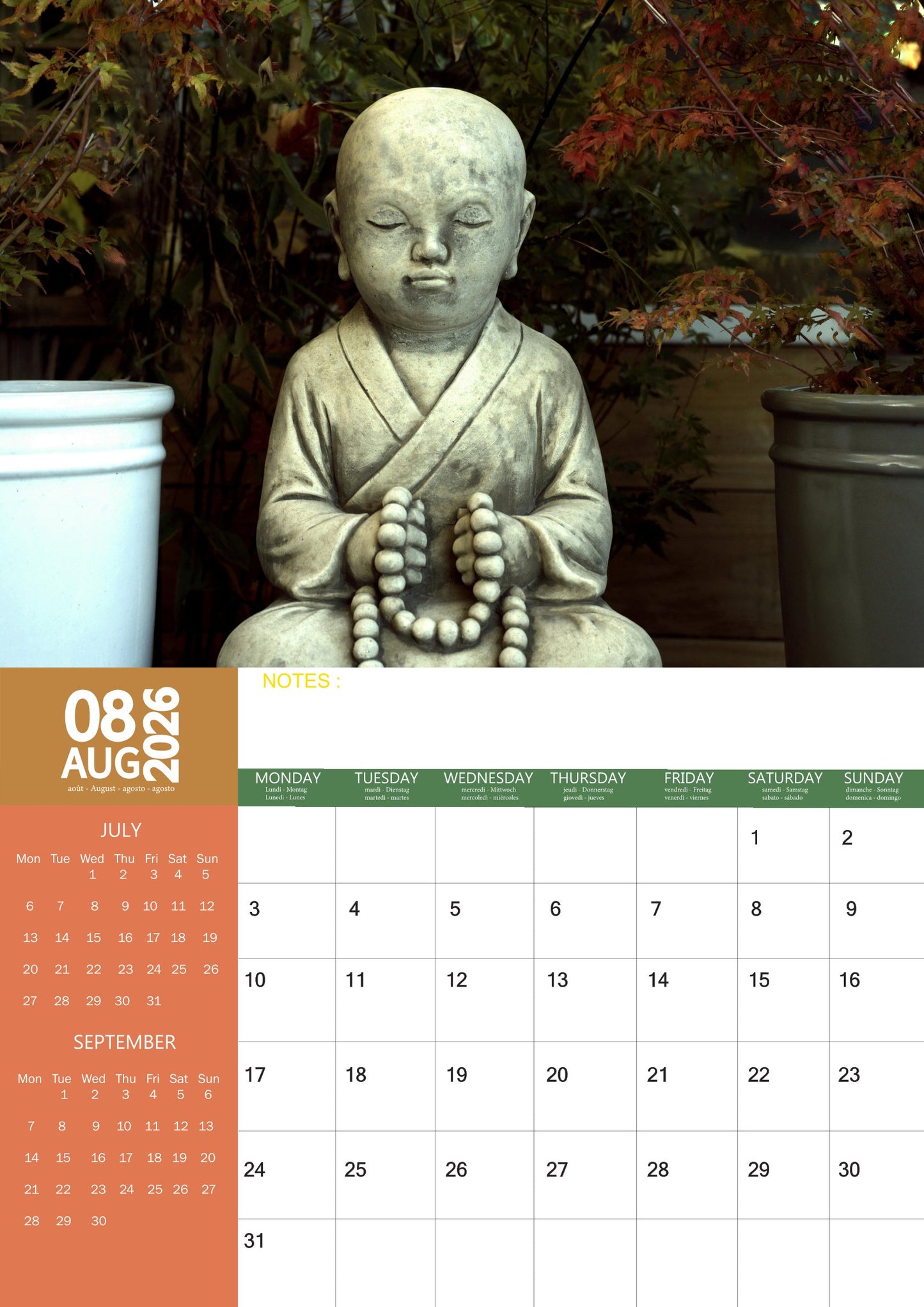 Buddha Art Calendar 2026 – M-PRA Range