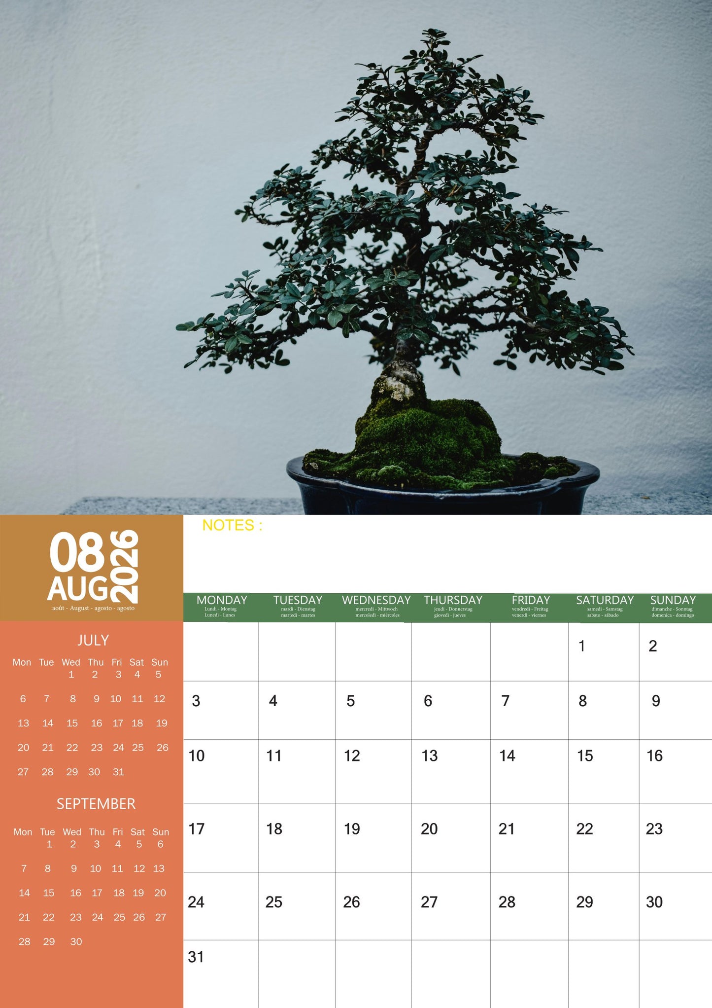 Bonsai Art Calendar 2026 – M-PRA Range