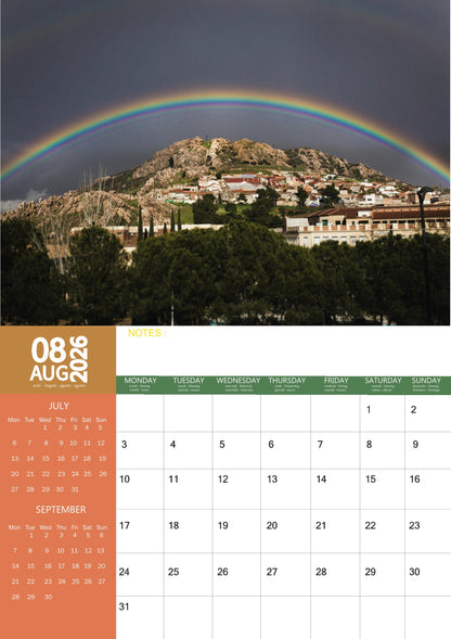 Rainbow Natural Calendar 2026 – M-PRA Range