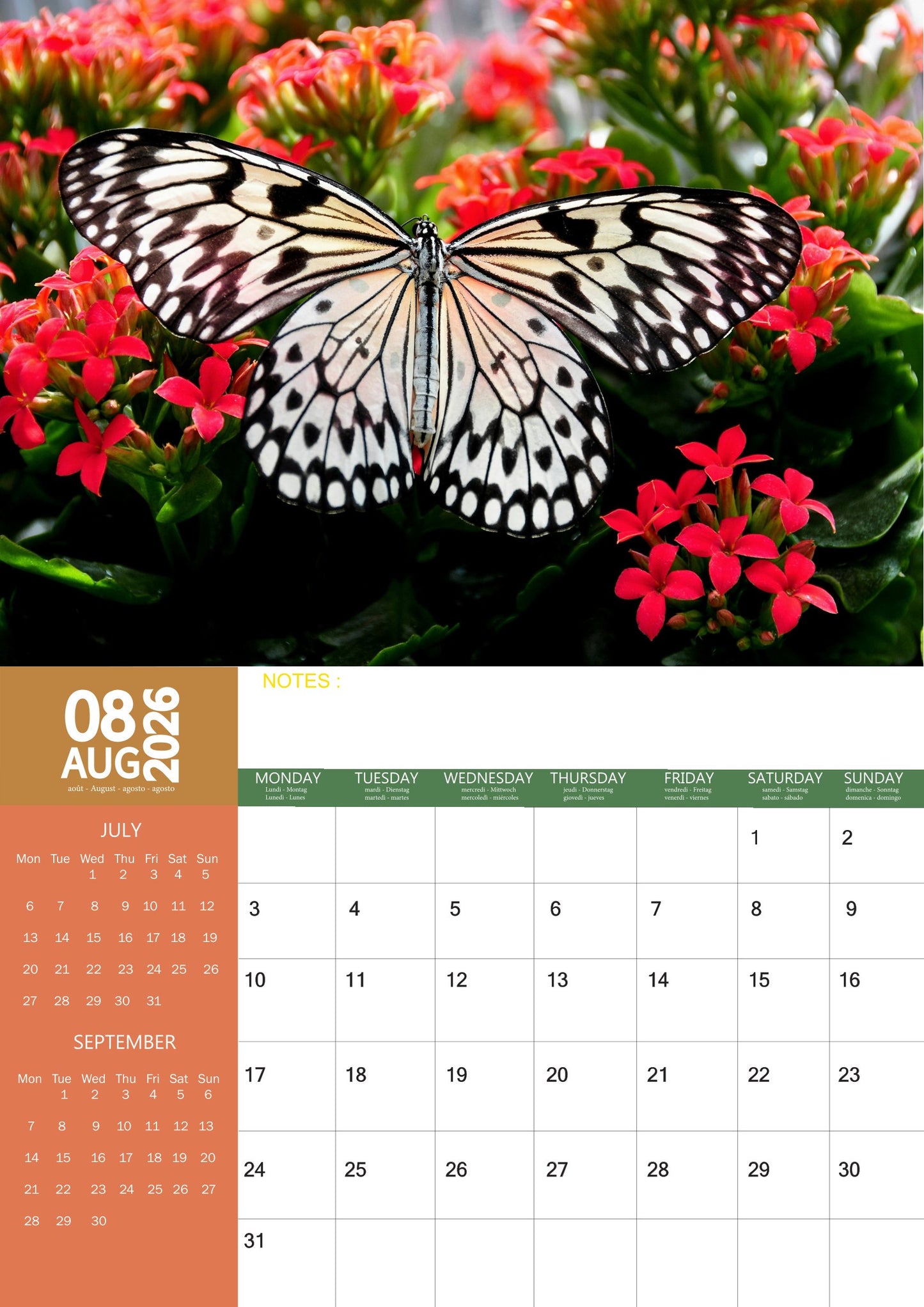 Butterfly Calendar 2026 – M-PRA Range
