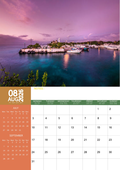 Mexico Calendar 2026 – M-PRA Range