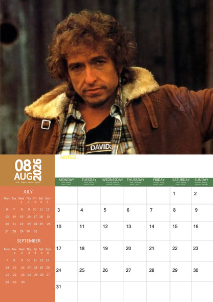 Bob Dylan Music Calendar 2026 – M-PRA Range