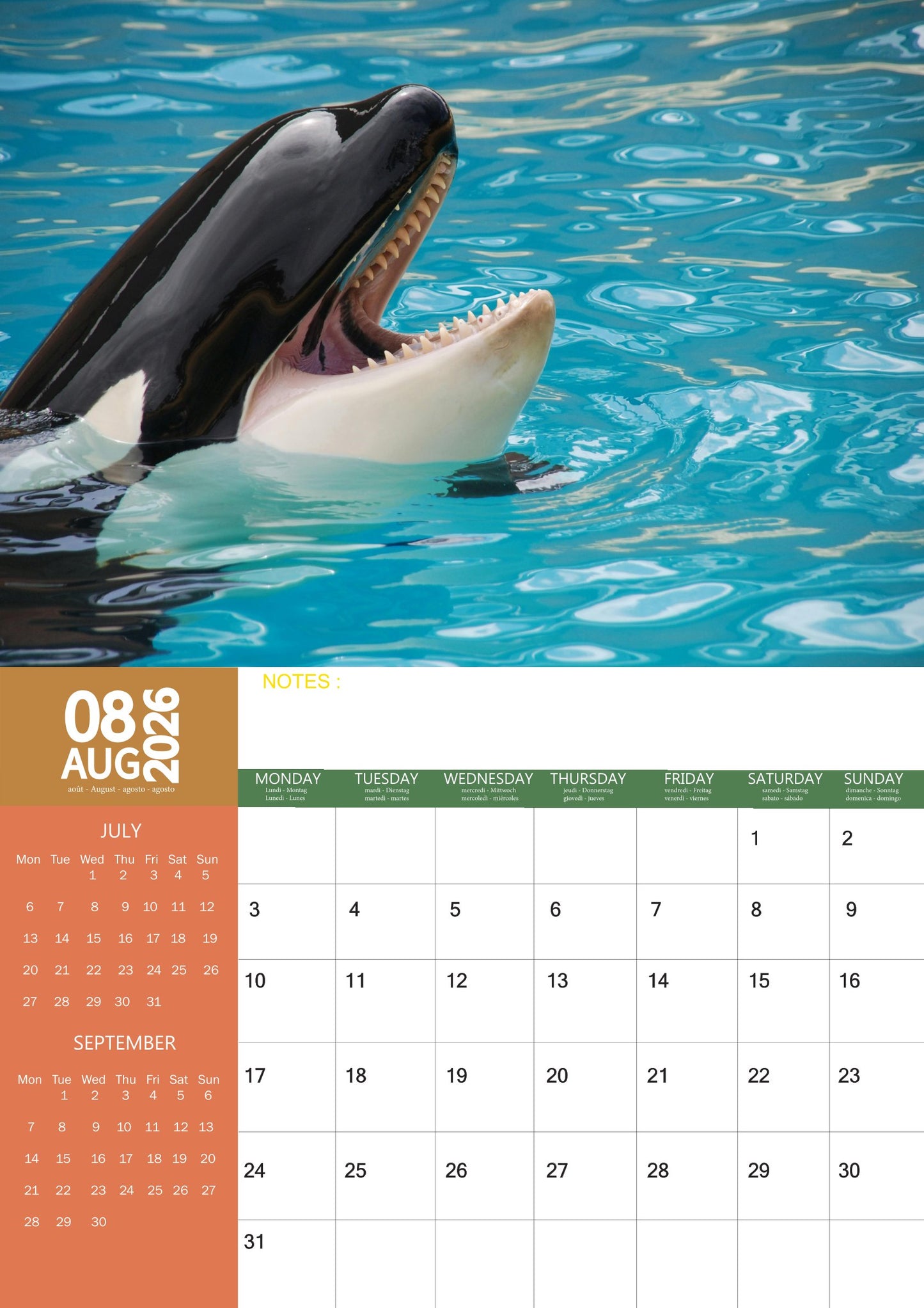 Orcas Calendar 2026 – M-PRA Range
