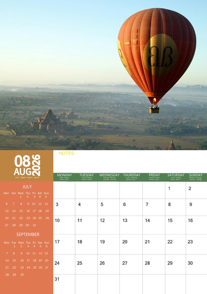 World Travel Calendar 2026 – M-PRA Range