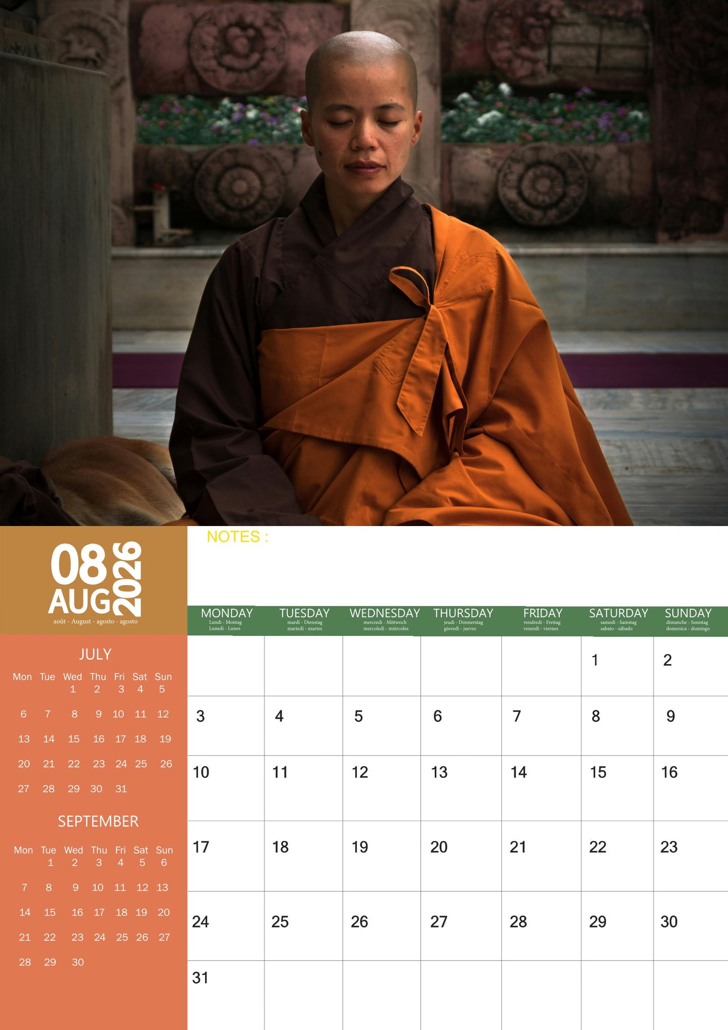 Meditation Sculpture Art Calendar 2026 – M-PRA Range
