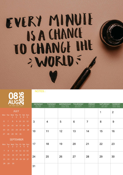 Inspirational Quotes Art Calendar 2026 – M-PRA Range