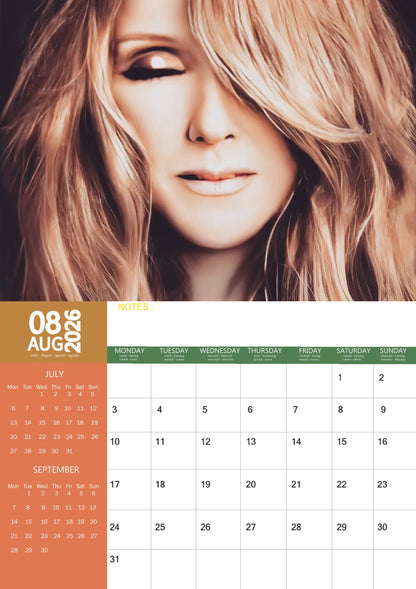 Celine Dion Music Calendar 2026 – M-PRA Range