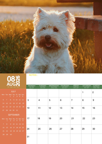Cairn Terrier Dog Calendar 2026 – M-PRA Range