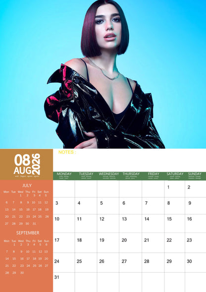 Dua Lipa Music Calendar 2026 – M-PRA Range