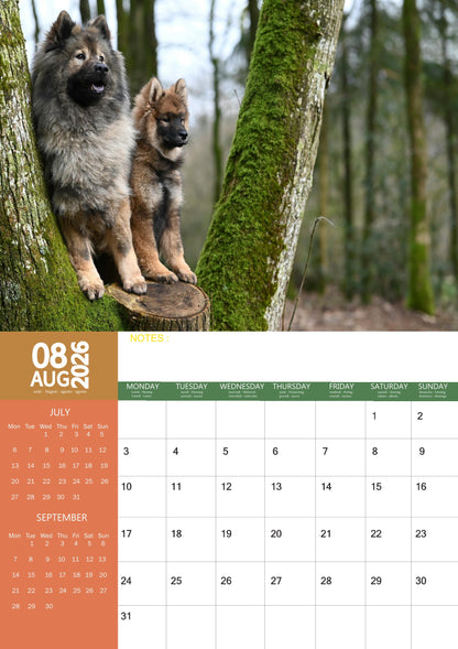 Keeshond Dog Calendar 2026 – M-PRA Range