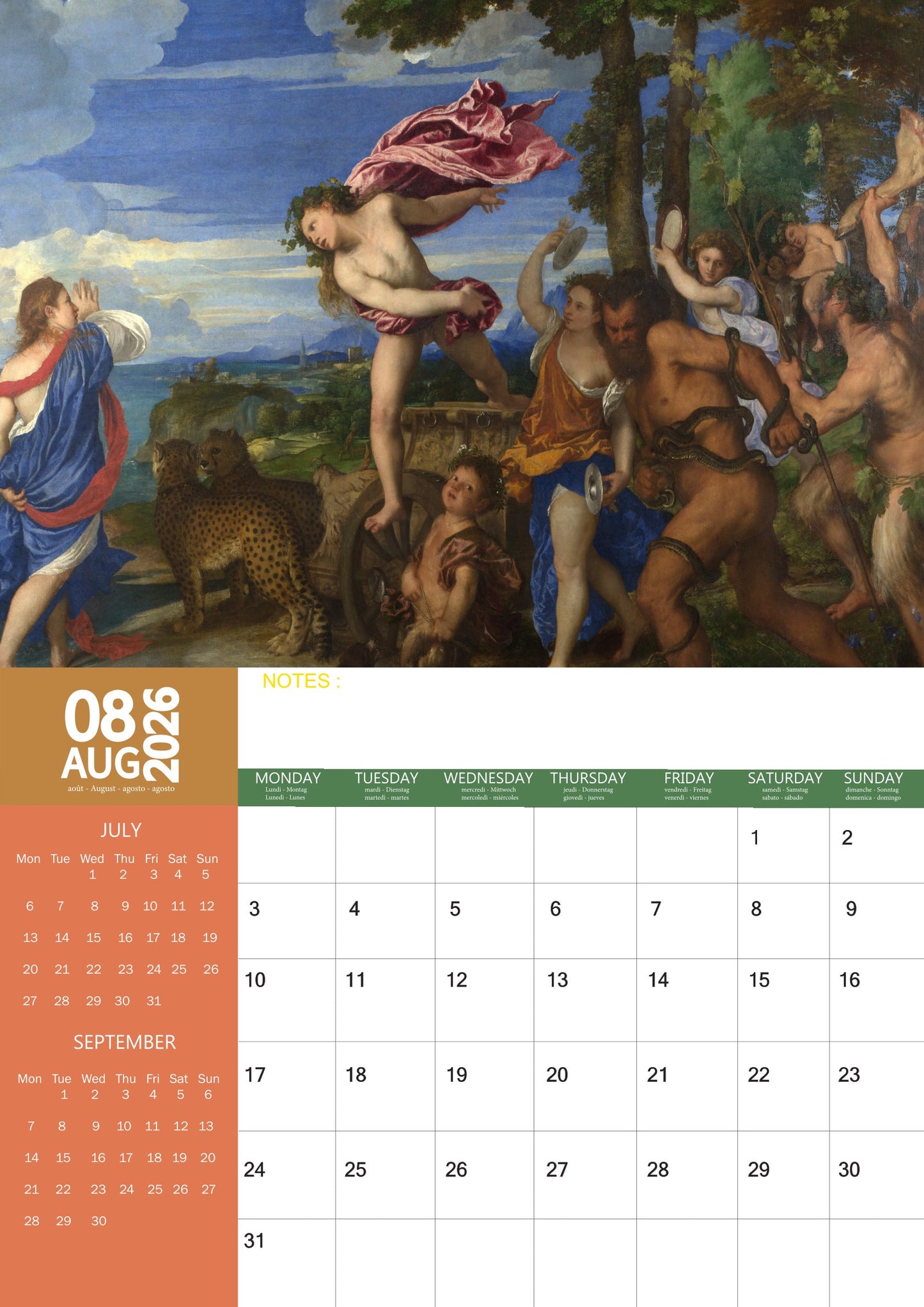National Gallery Art Calendar 2026 – M-PRA Range
