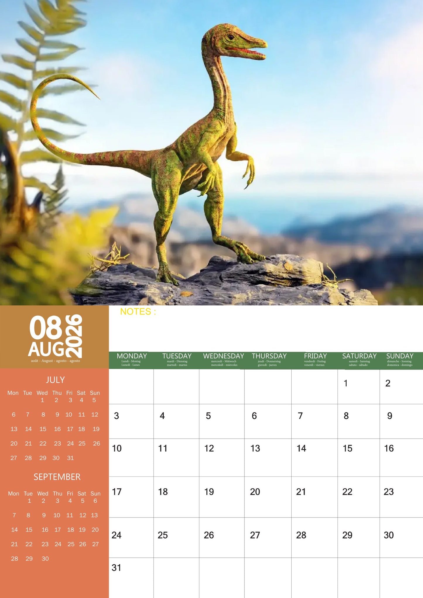 Dinosaur Art Calendar 2026 – M-PRA Range