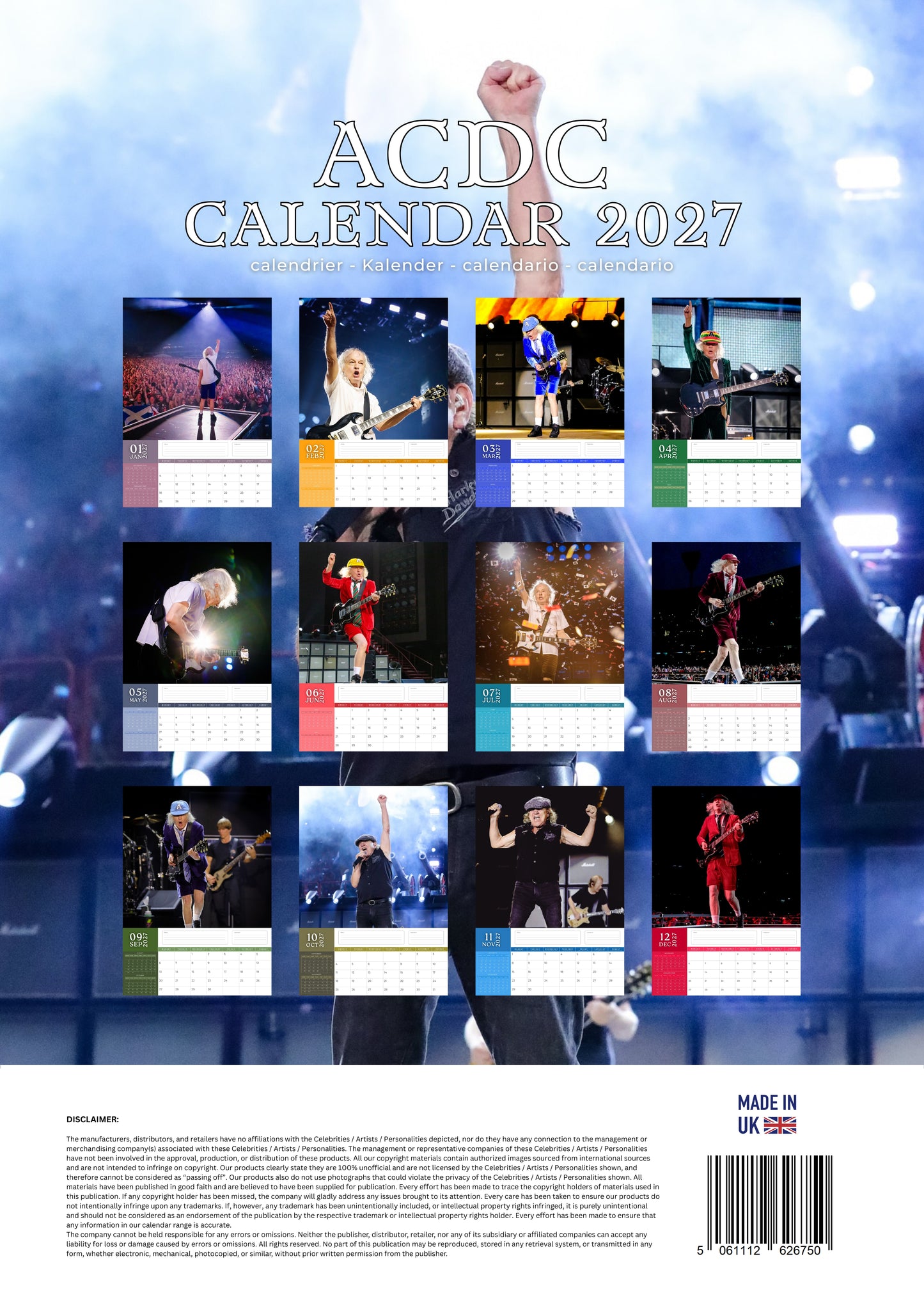 ACDC Music Calendar 2027 – M-PRA Range