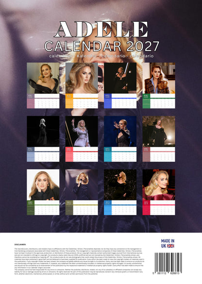 Adele Music Calendar 2027 – M-PRA Range