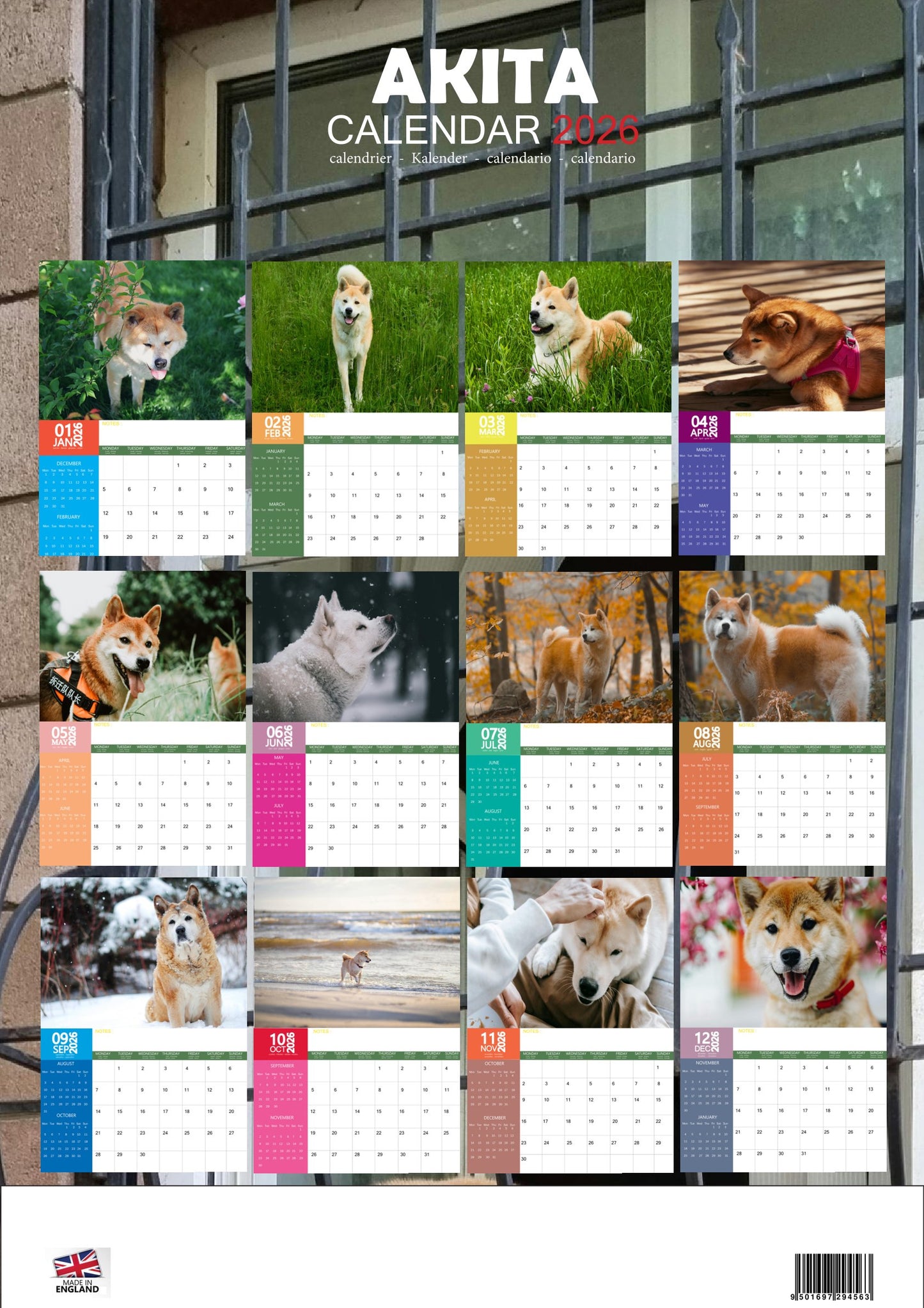 Akita Dog Calendar 2026 – M-PRA Range