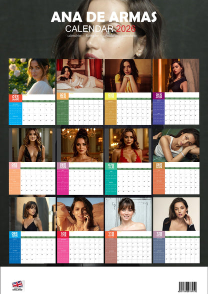 Ana De Armas Celebrity Calendar 2026 – M-PRA Range