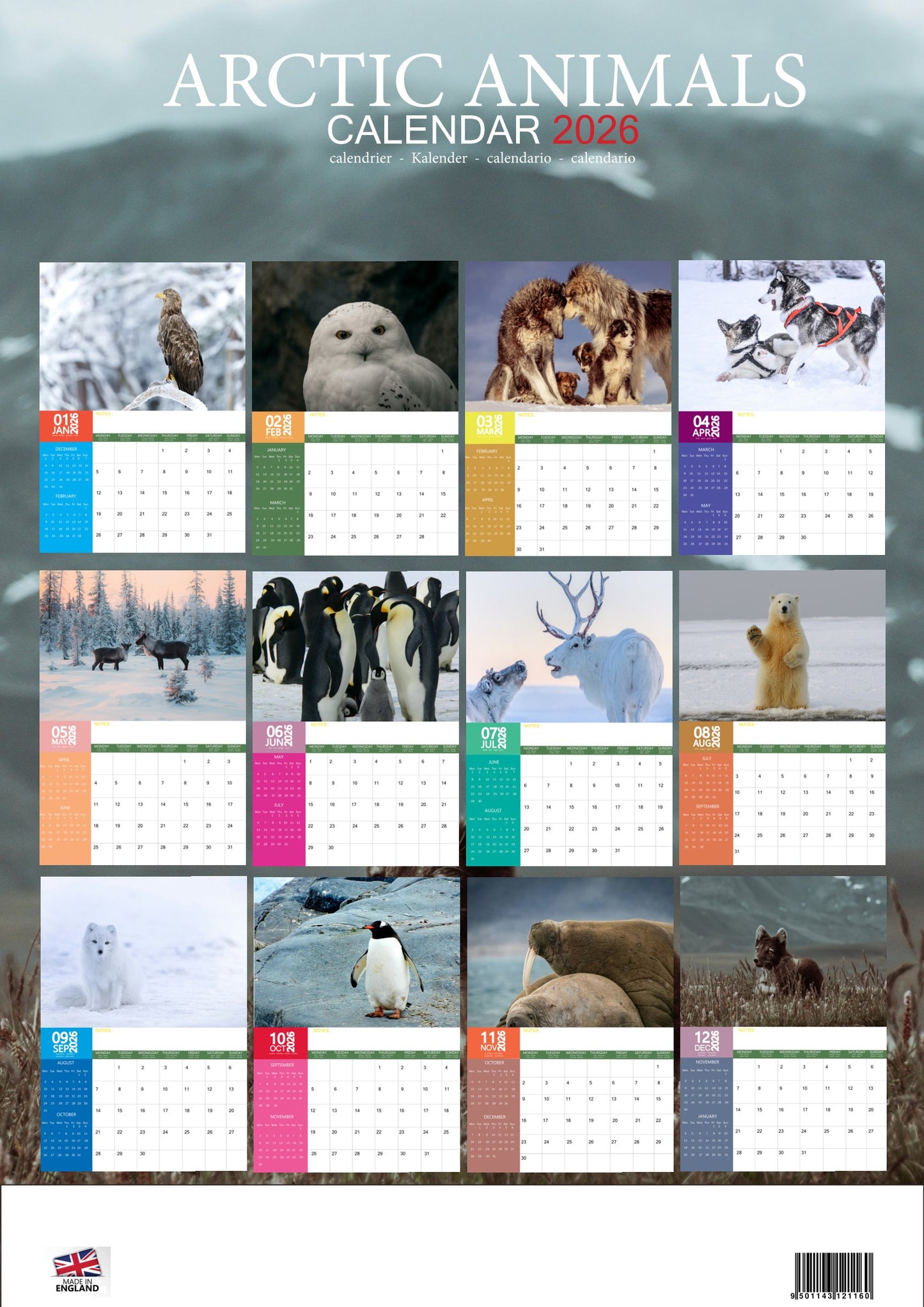 Arctic Animals Calendar 2026 – M-PRA Range