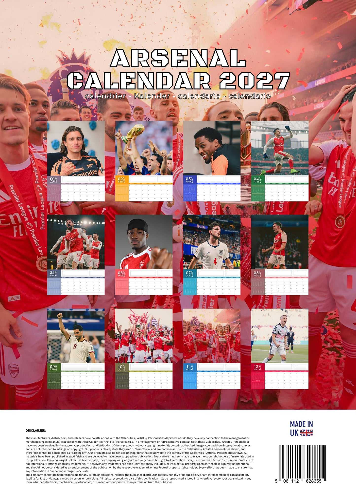Arsenal Calendar 2027 – M-PRA Range