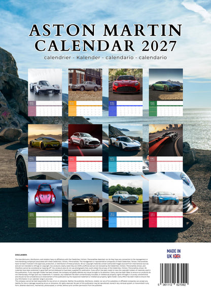 Aston Martin Transport Calendar 2027 – M-PRA Range