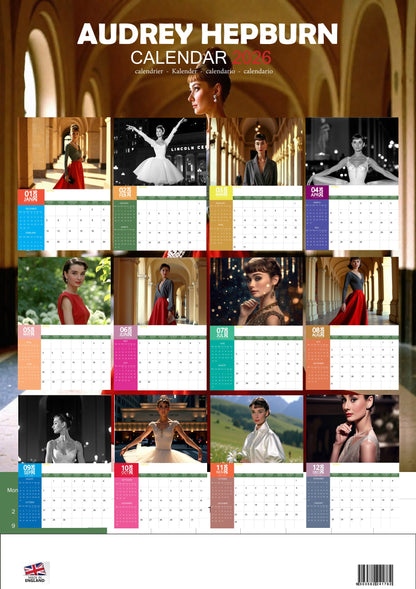 Audrey Hepburn Celebrity Calendar 2026 – M-PRA Range