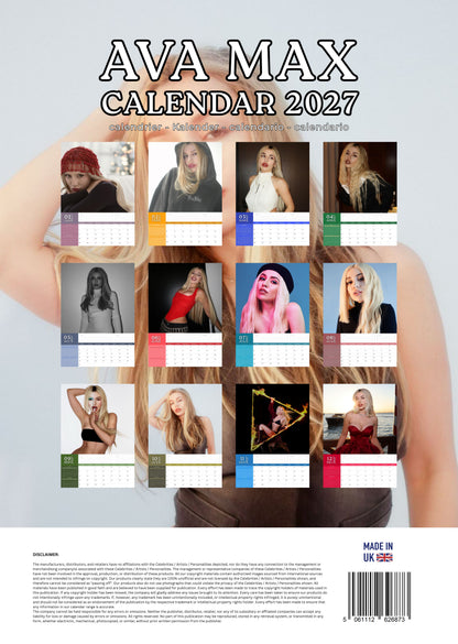 Ava Max Music Calendar 2027 – M-PRA Range