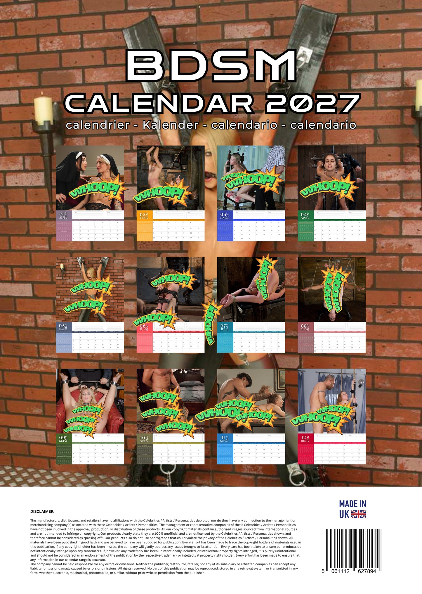 BDSM XXX Calendar 2027 | Adult Calendar