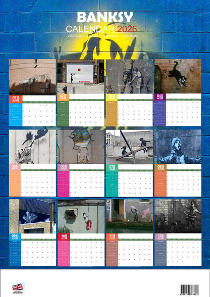 Banksy Graffiti Art Calendar 2026 – M-PRA Range