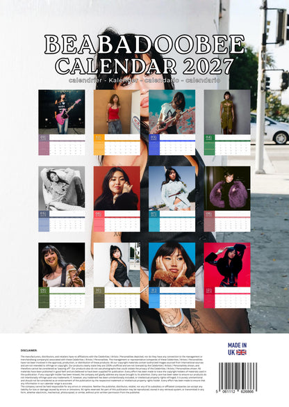 Beabadoobee Music Calendar 2027 – M-PRA Range