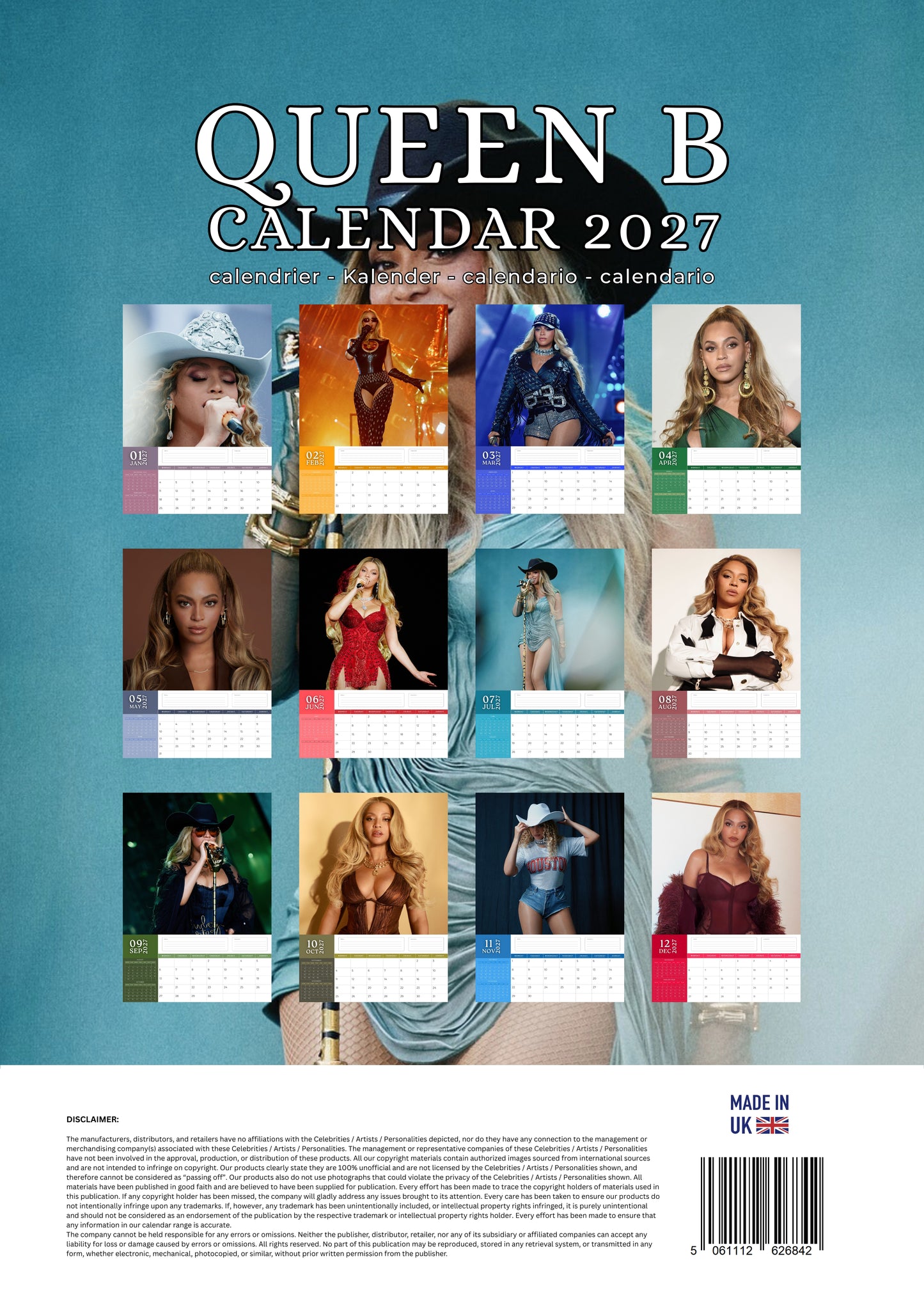 Beyonce Music Calendar 2027 – M-PRA Range