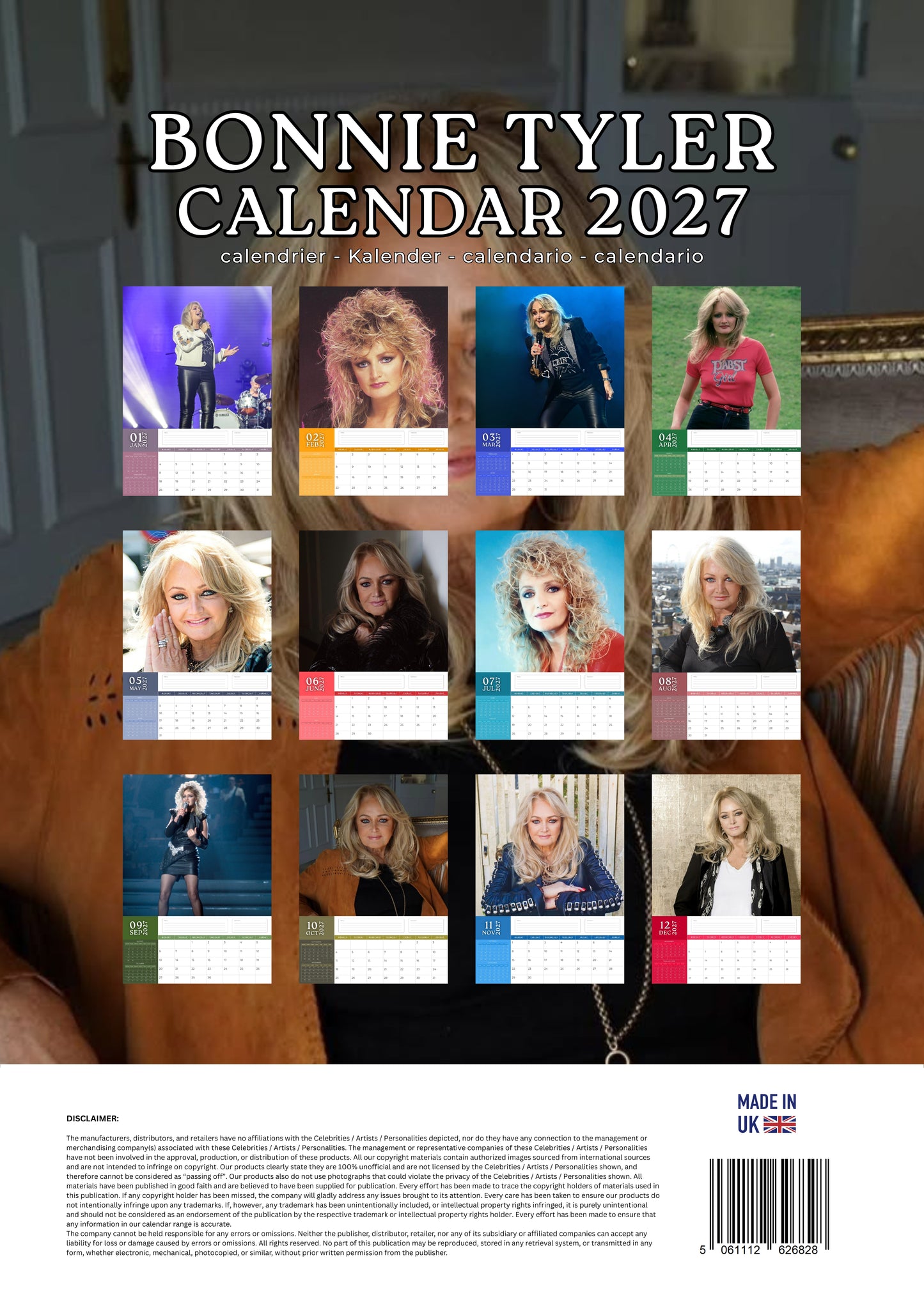 Bonnie Tyler Music Calendar 2027 – M-PRA Range