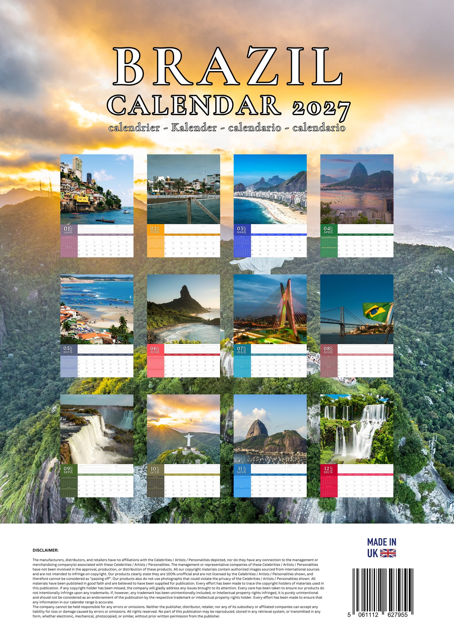 Brazil Calendar 2027 – M-PRA Range