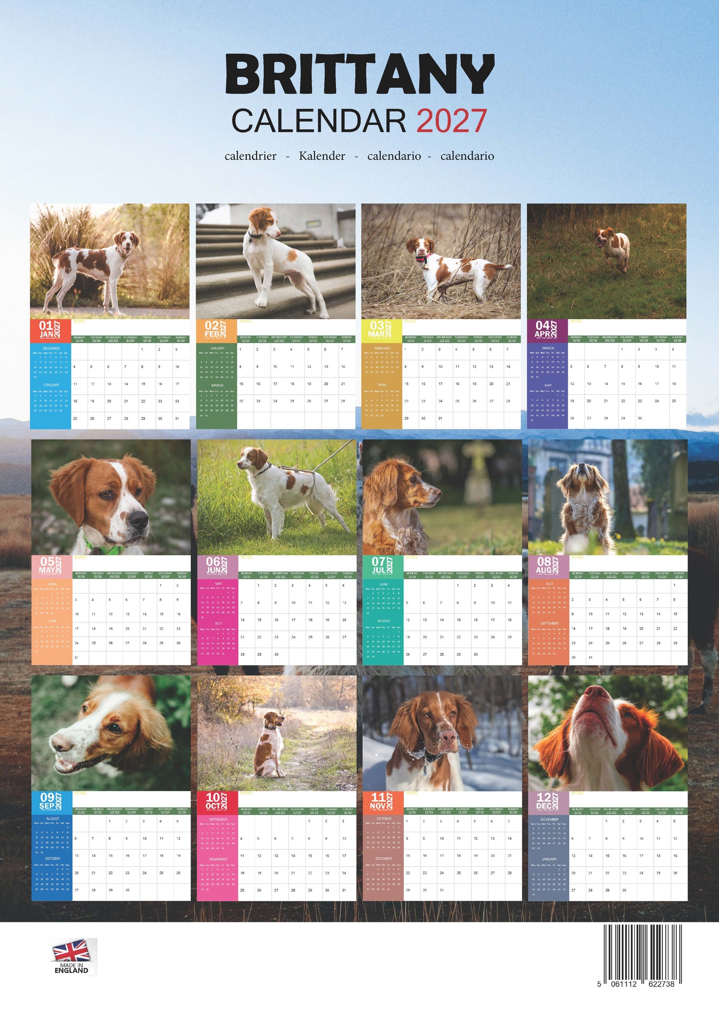 Brittany Dog Calendar 2027 – M-PRA Range