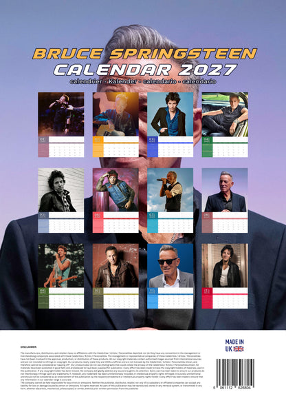 Bruce Springsteen Music Calendar 2027 – M-PRA Range