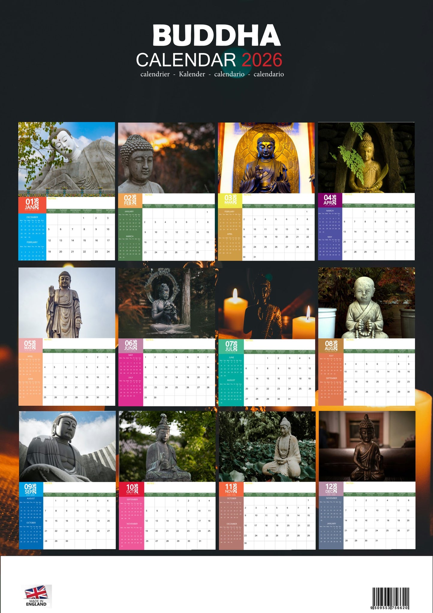 Buddha Art Calendar 2026 – M-PRA Range
