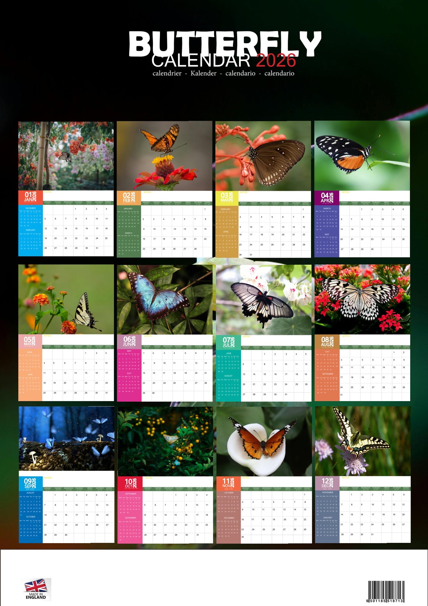 Butterfly Calendar 2026 – M-PRA Range