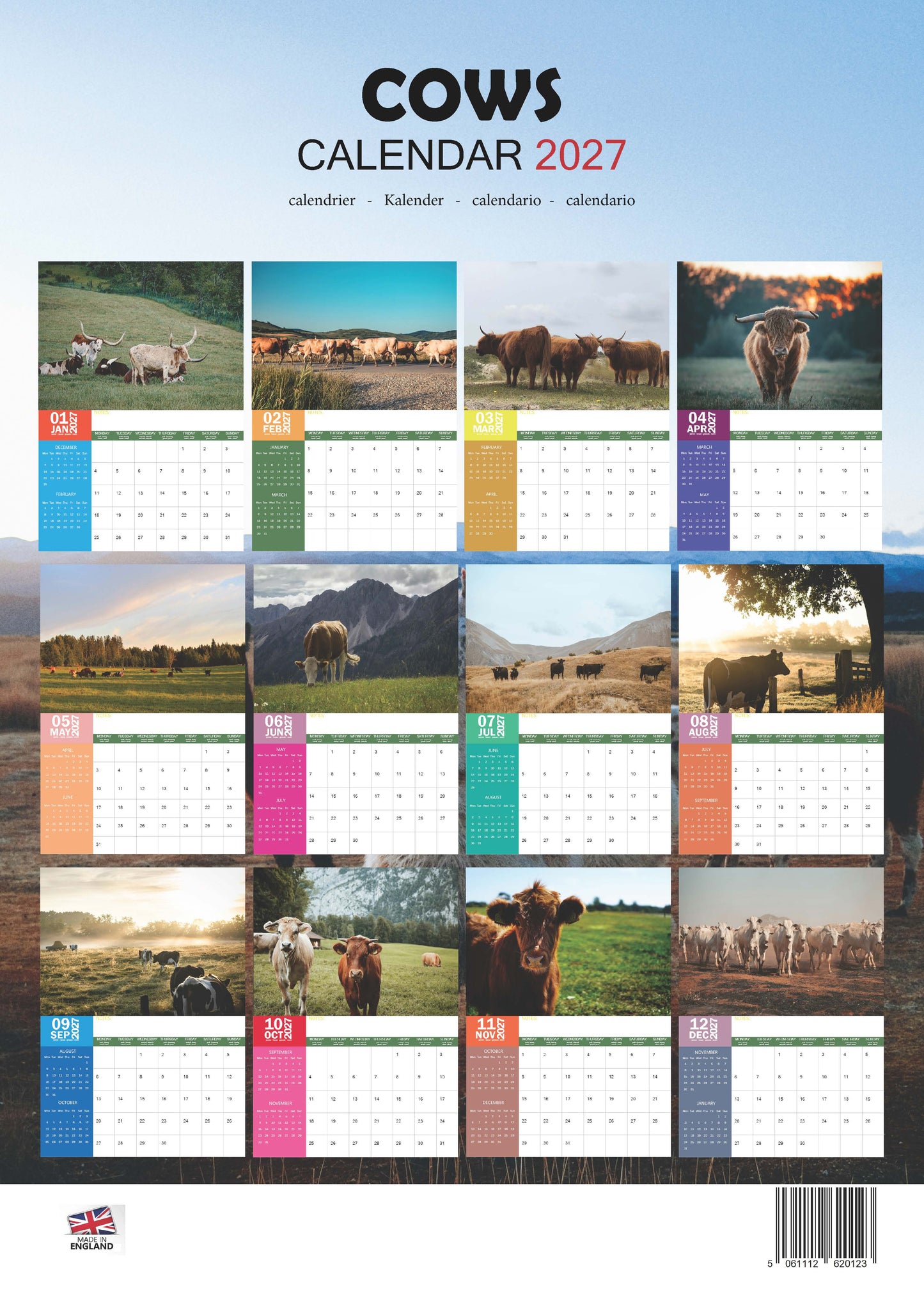 Cows Calendar 2027 – M-PRA Range