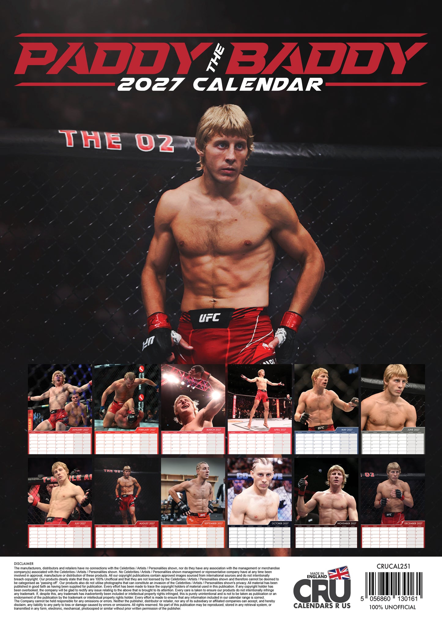 Paddy Pimblett Calendar 2027 – A Knockout Year with The Baddy