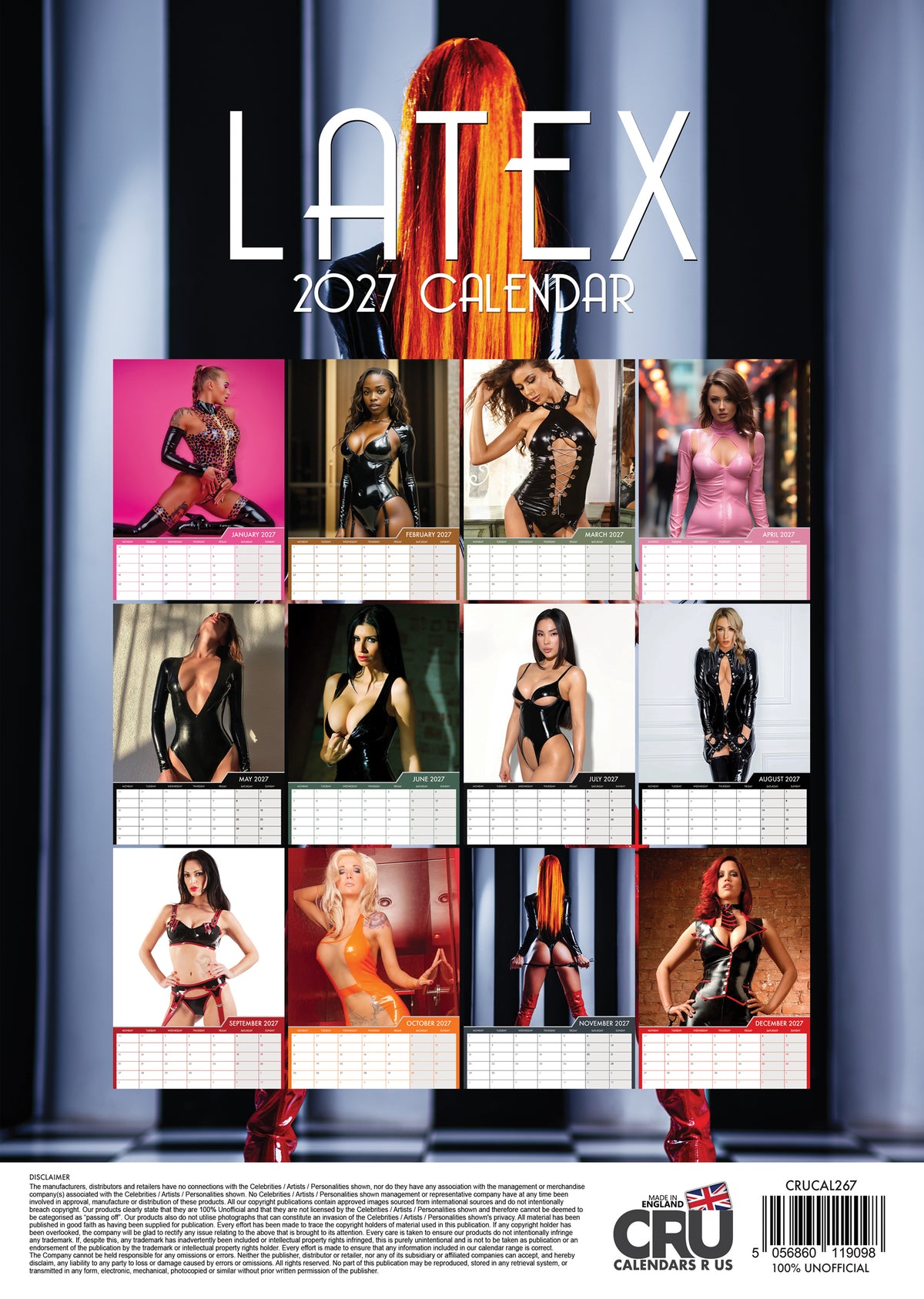 Latex Calendar 2027 – A Bold Celebration of Fashion and Style