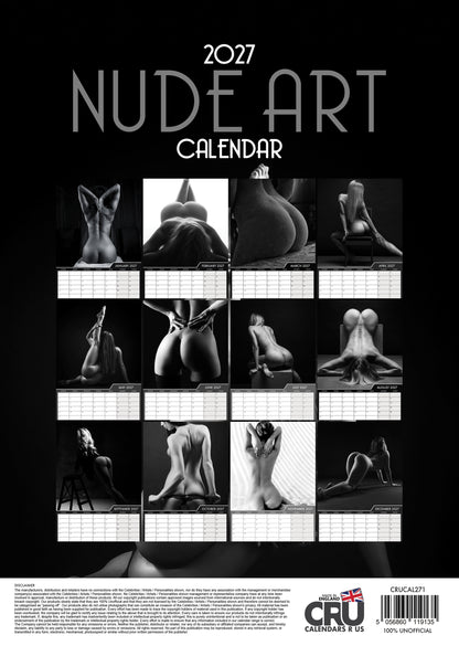 Nude Art Glamour Calendar 2027 – Celebrating the Human Form Through Artistic Expression
