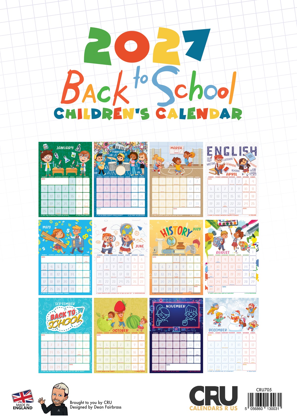 Back To School Calendar 2027