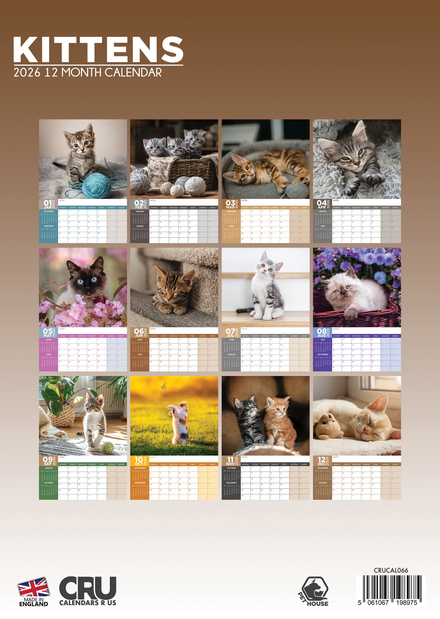Kittens Calendar 2026 – A Year of Cuteness Overload