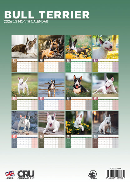 Bull Terrier Calendar 2026 – Celebrate a Year of Character, Strength, and Charm