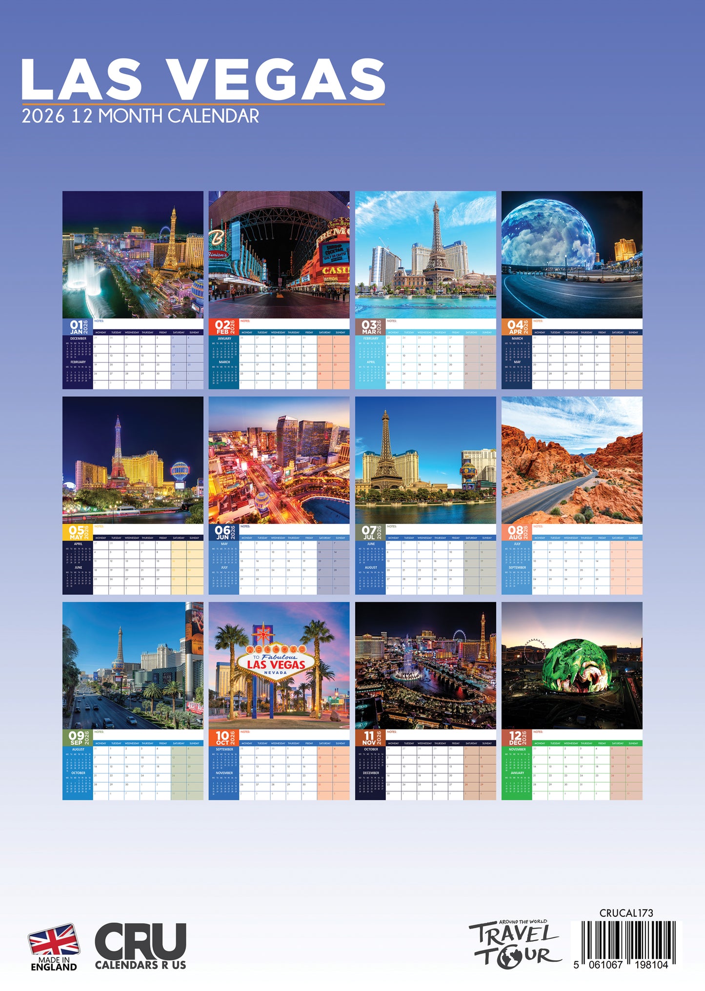 Las Vegas Calendar 2026 – The Neon Lights, The Glamour, The Showstoppers