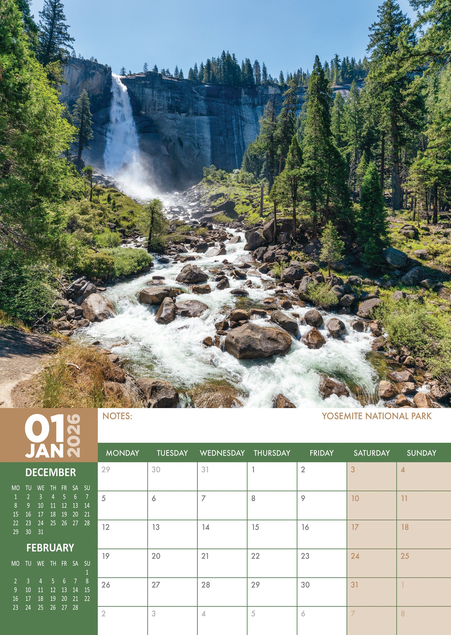 National Parks Calendar 2026 – Explore the Majestic Beauty of Natural Treasures