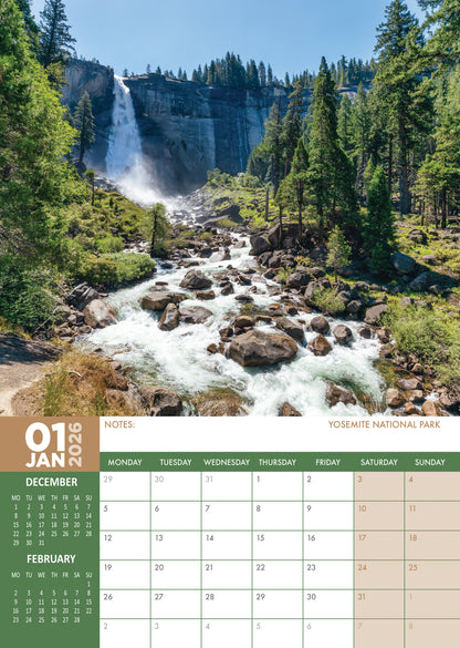 National Parks Calendar 2026 – Explore the Majestic Beauty of Natural Treasures