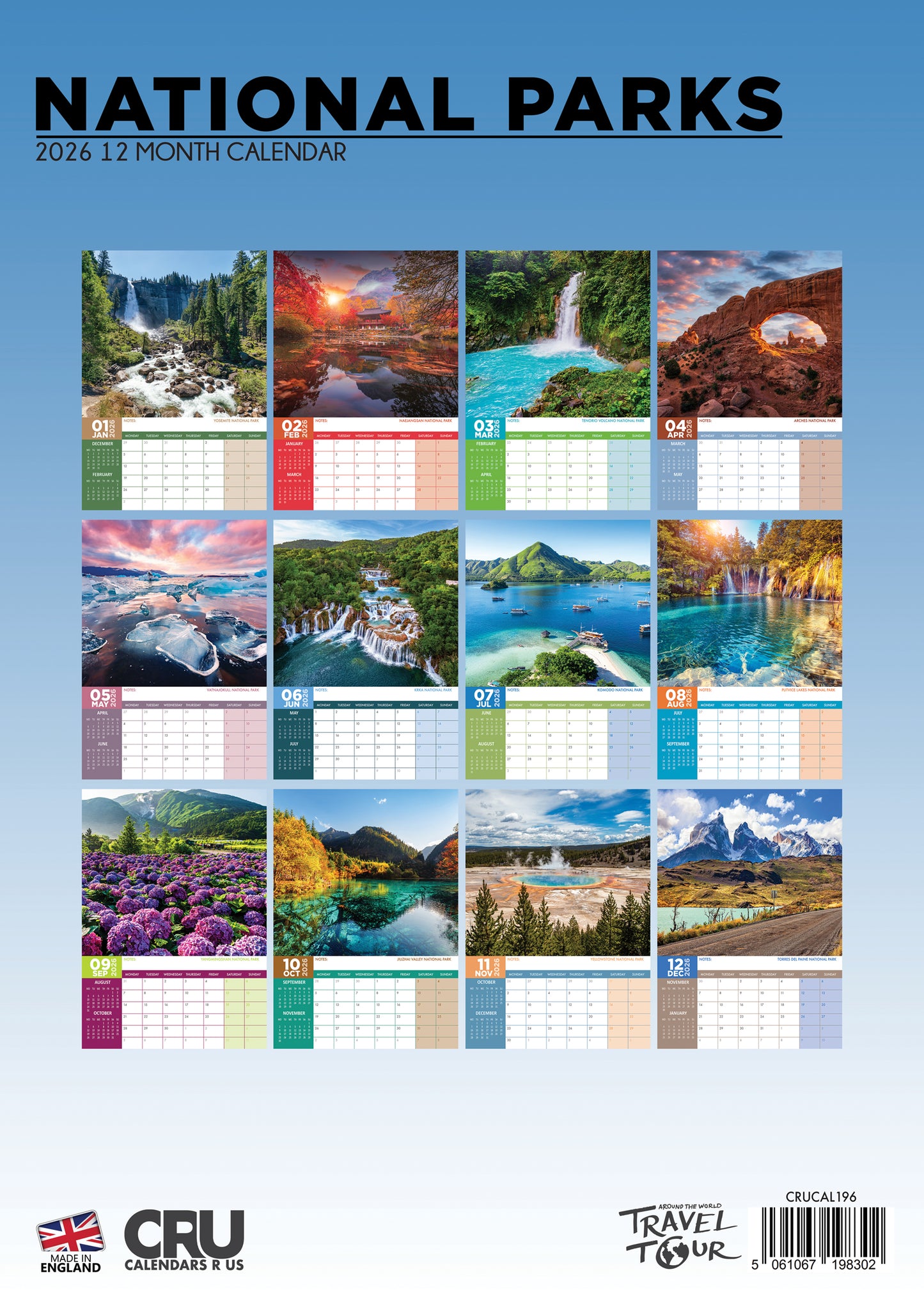 National Parks Calendar 2026 – Explore the Majestic Beauty of Natural Treasures