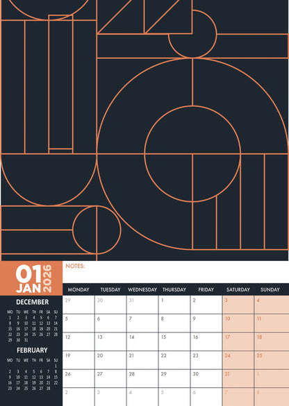 Art Deco Calendar 2026 – A Year of Glamour, Geometric Elegance, and Timeless Design
